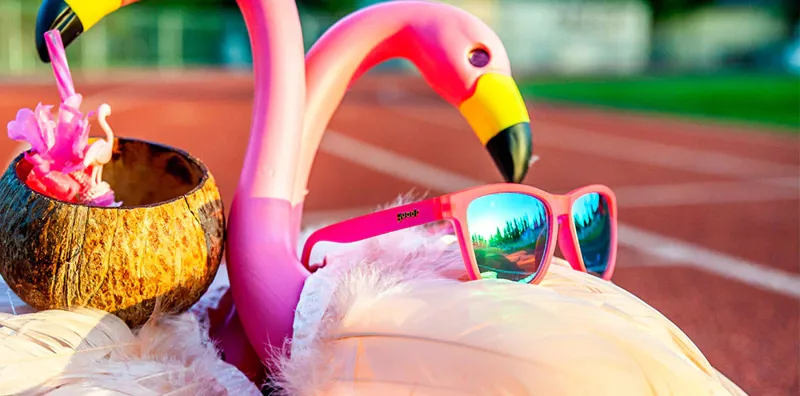 Goodr OG Flamingos On a Booze Cruise Sunglasses-1